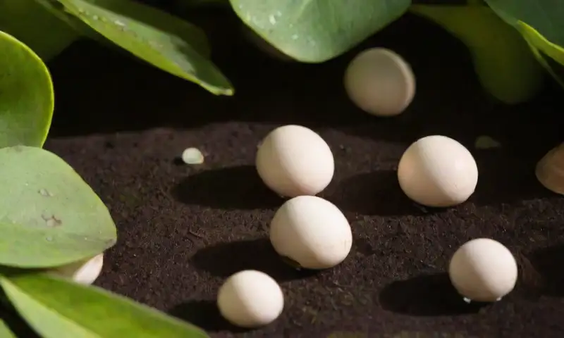 Fragmentos de cáscaras de huevo en suelo oscuro