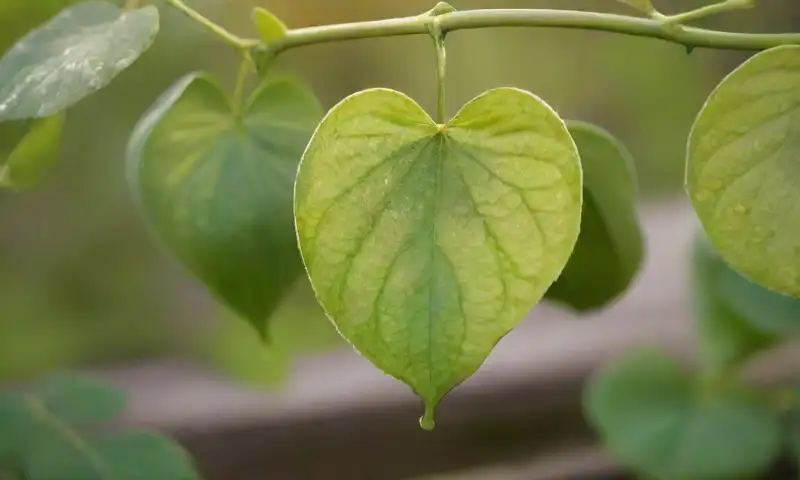 Plantas de chayote verdes trepan un enrejado de madera