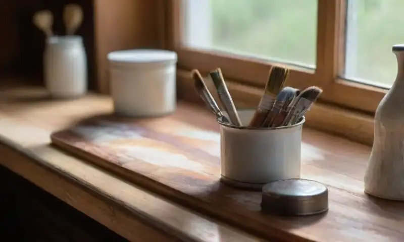 Un ambiente acogedor de luz suave y colores vibrantes invita a la creatividad artística