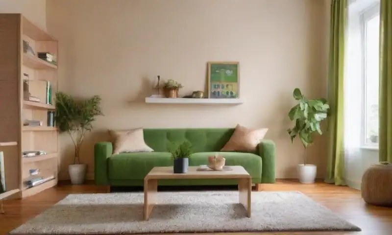 Una sala de estar moderna y luminosa