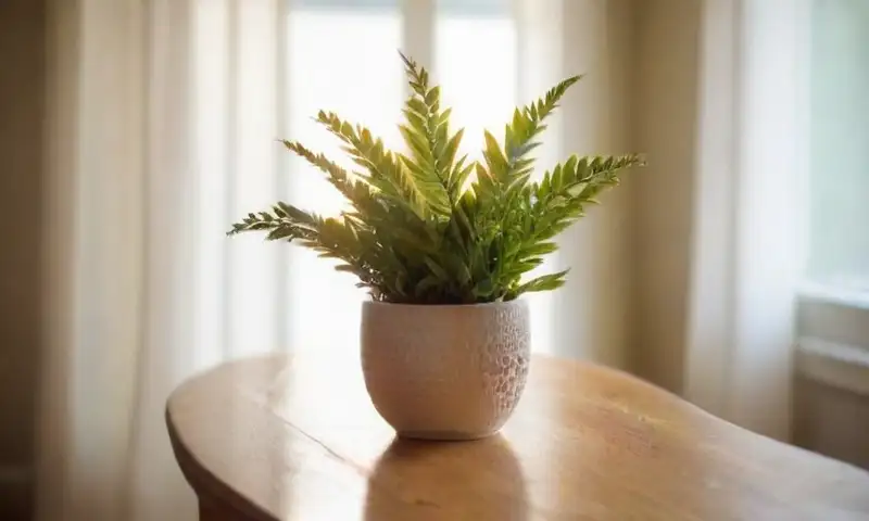Una habitación iluminada por un cálido resplandor dorado
