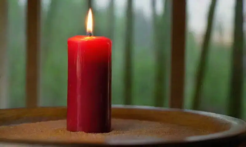 Una elegante vela roja